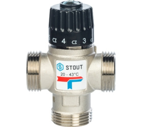 Термостатический смесительный клапан для систем отопления и ГВС 1 НР 20-43° STOUT SVM-0020-254325 2