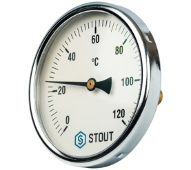 Термометр биметаллический с погружной гильзой. Корпус Dn 100 мм, гильза 50 мм STOUT SIM-0001-105015 0