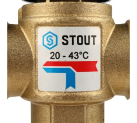 Насосно-смесительный узел с термостатическим клапаном 20-43°C, с насосом STOUT SDG-0020-004001 21
